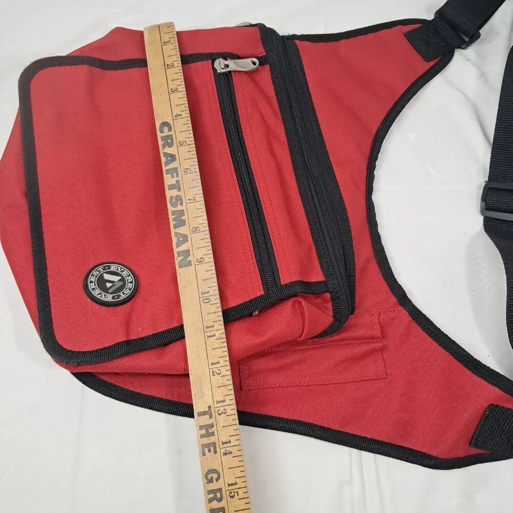 Everest Messenger Bag Red black‎ crossbody travel men women unisex Vintage